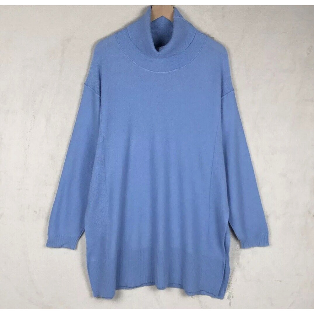 Free People Blue Turtleneck Sweater
